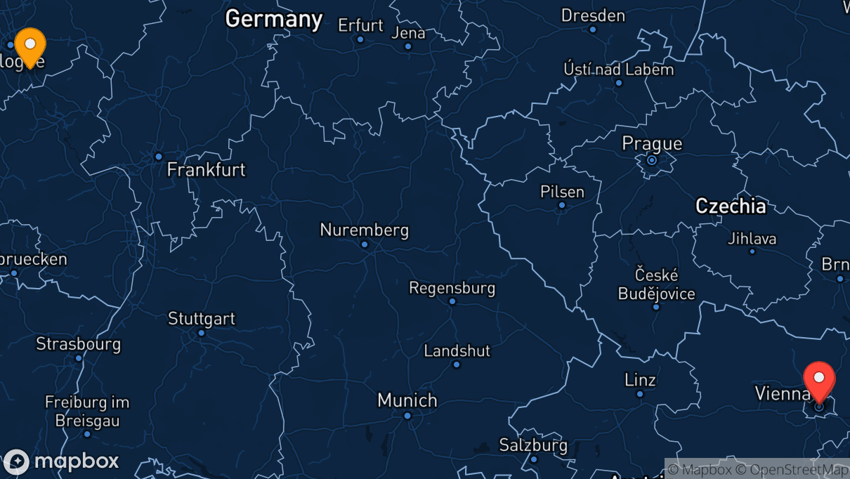 Map of company locations