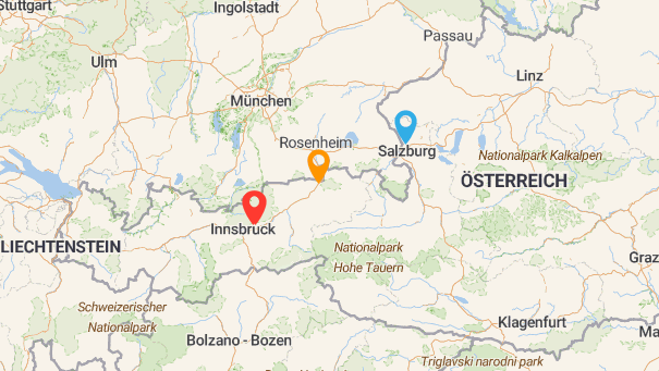 Map of company locations