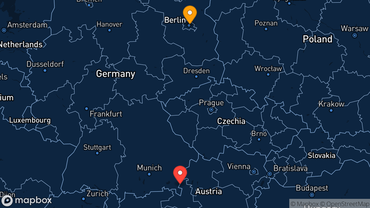 Map of company locations