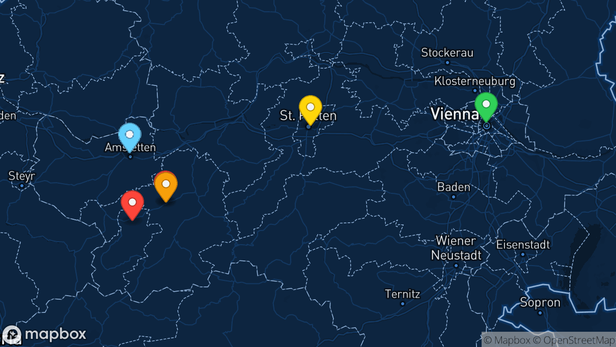 Map of company locations