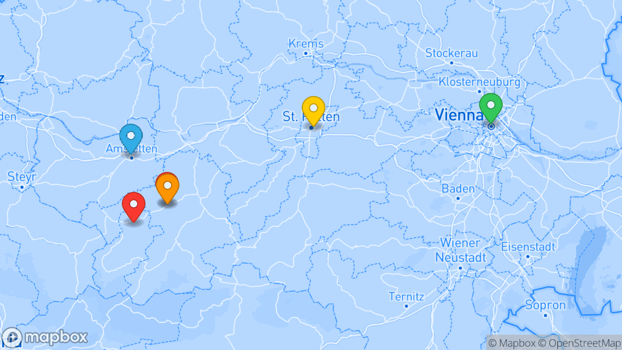 Map of company locations
