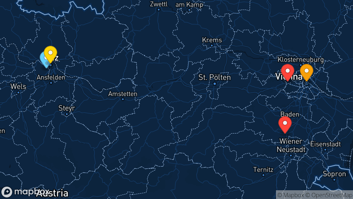 Map of company locations