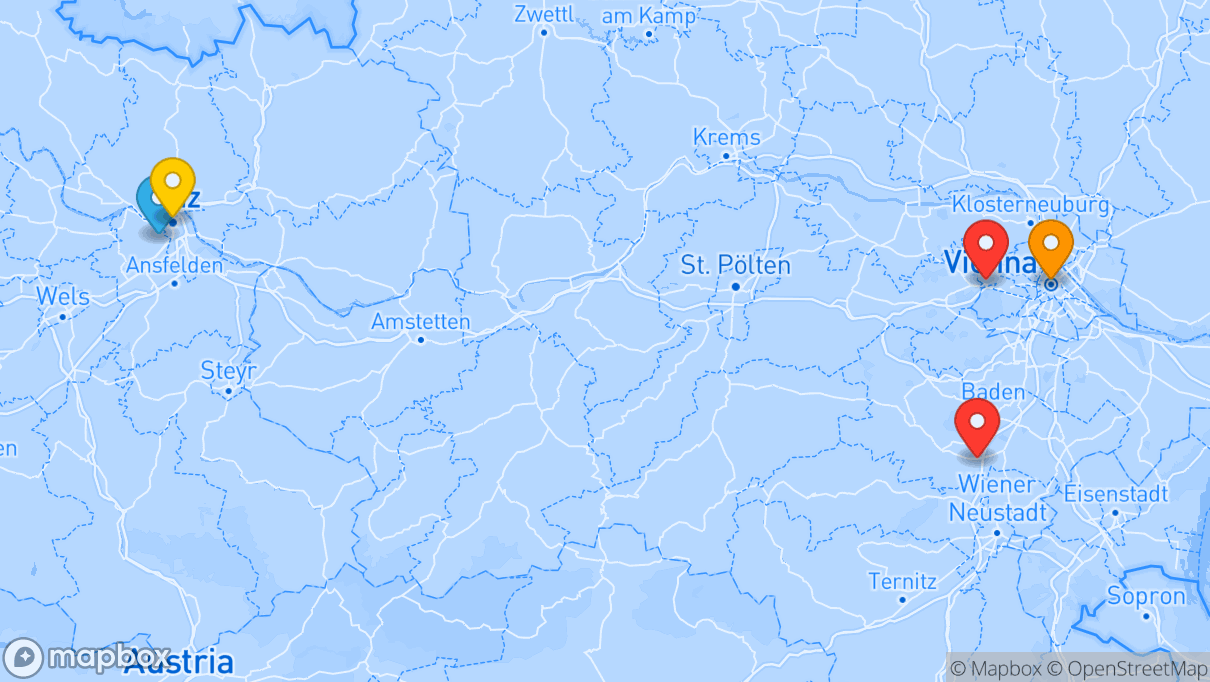 Map of company locations