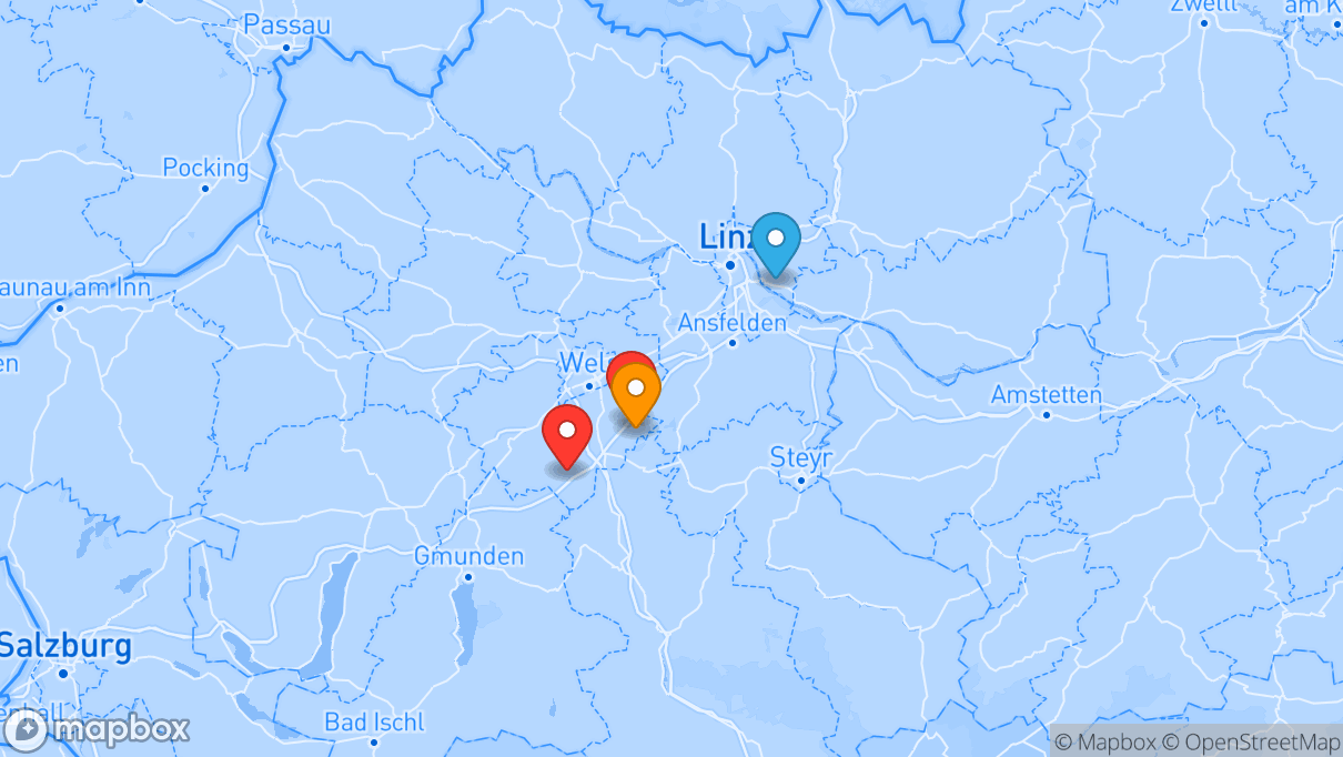 Map of company locations