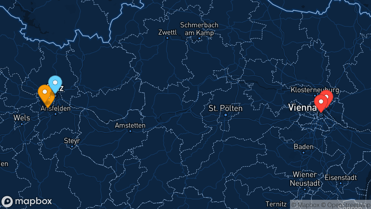 Map of company locations