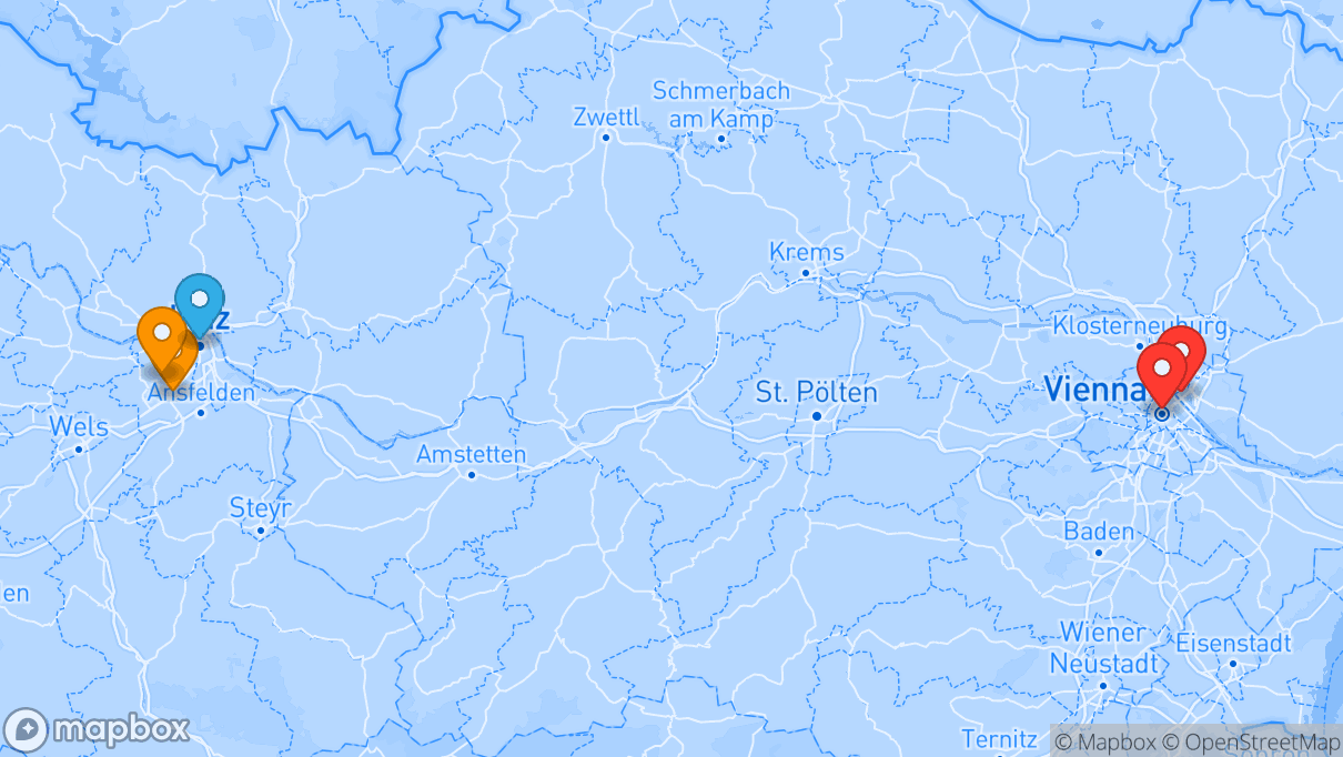 Map of company locations