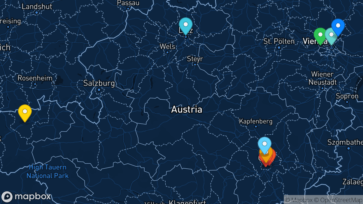Map of company locations