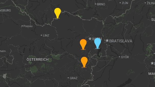Map of company locations