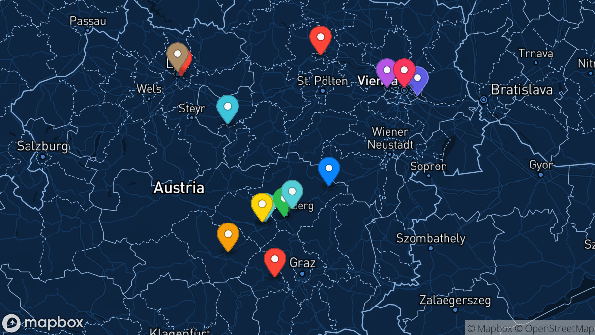 Map of company locations