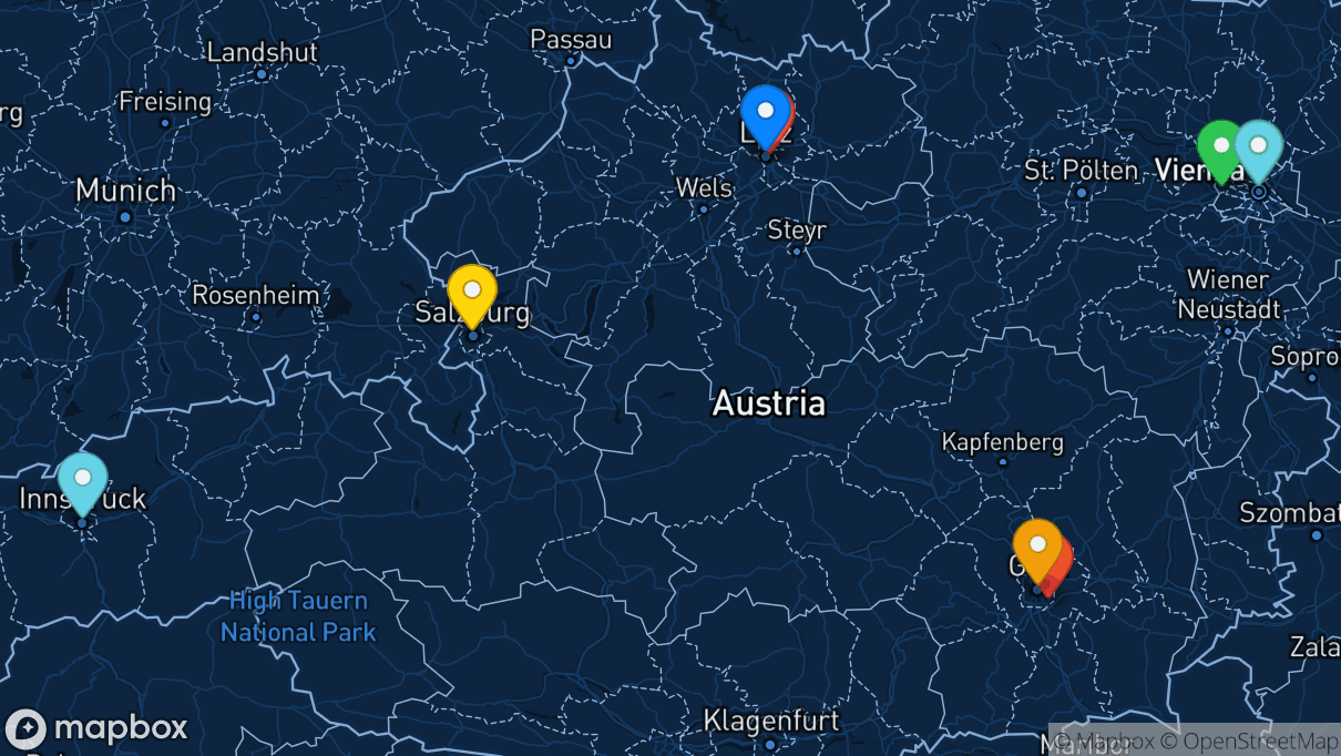Map of company locations
