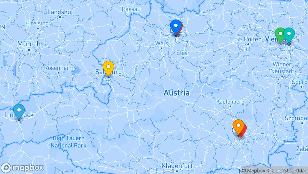 Map of company locations