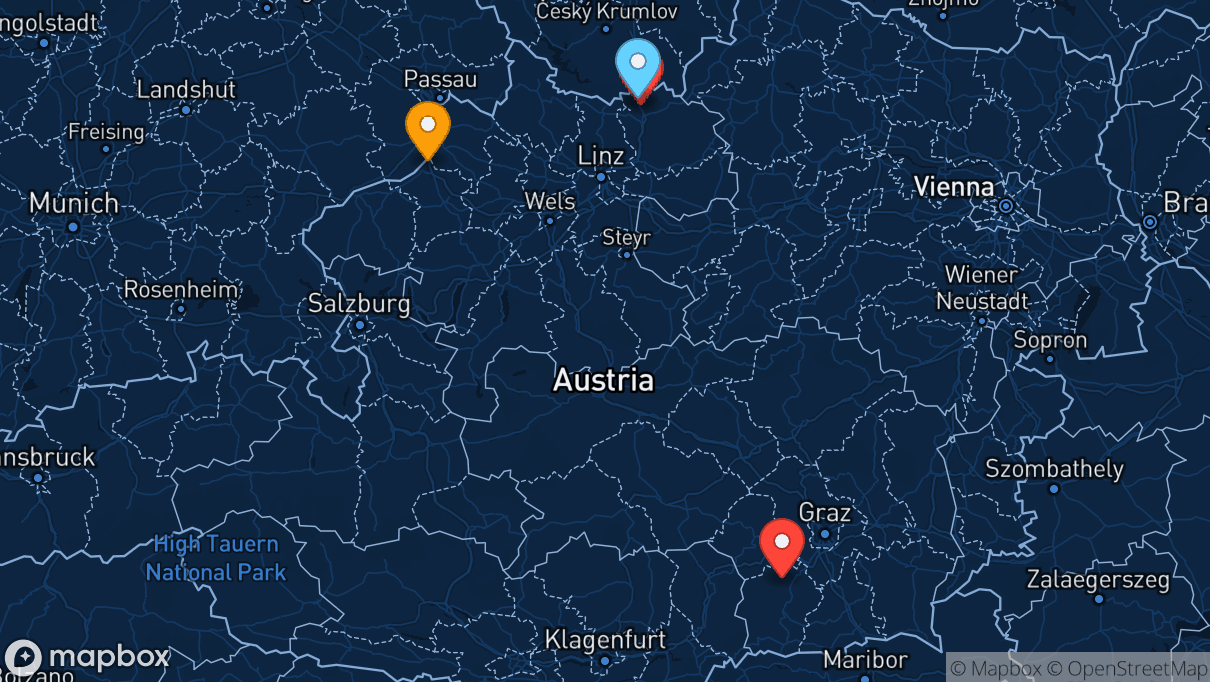 Map of company locations