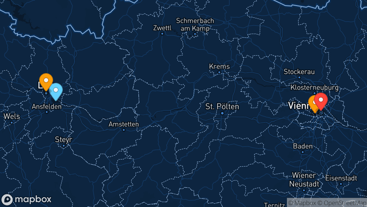 Map of company locations