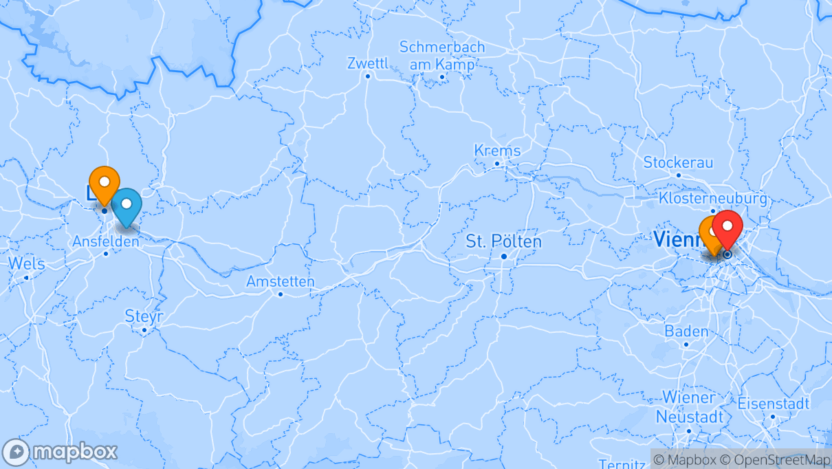 Map of company locations
