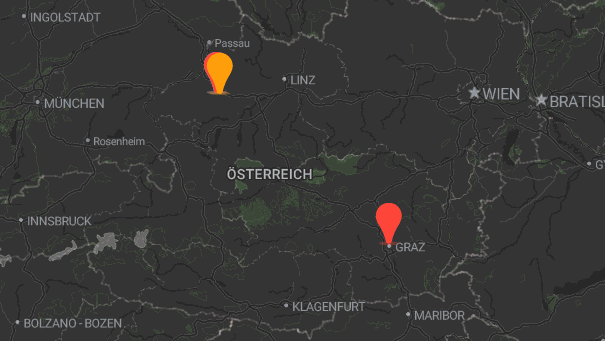 Map of company locations