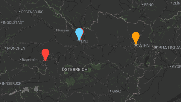 Map of company locations