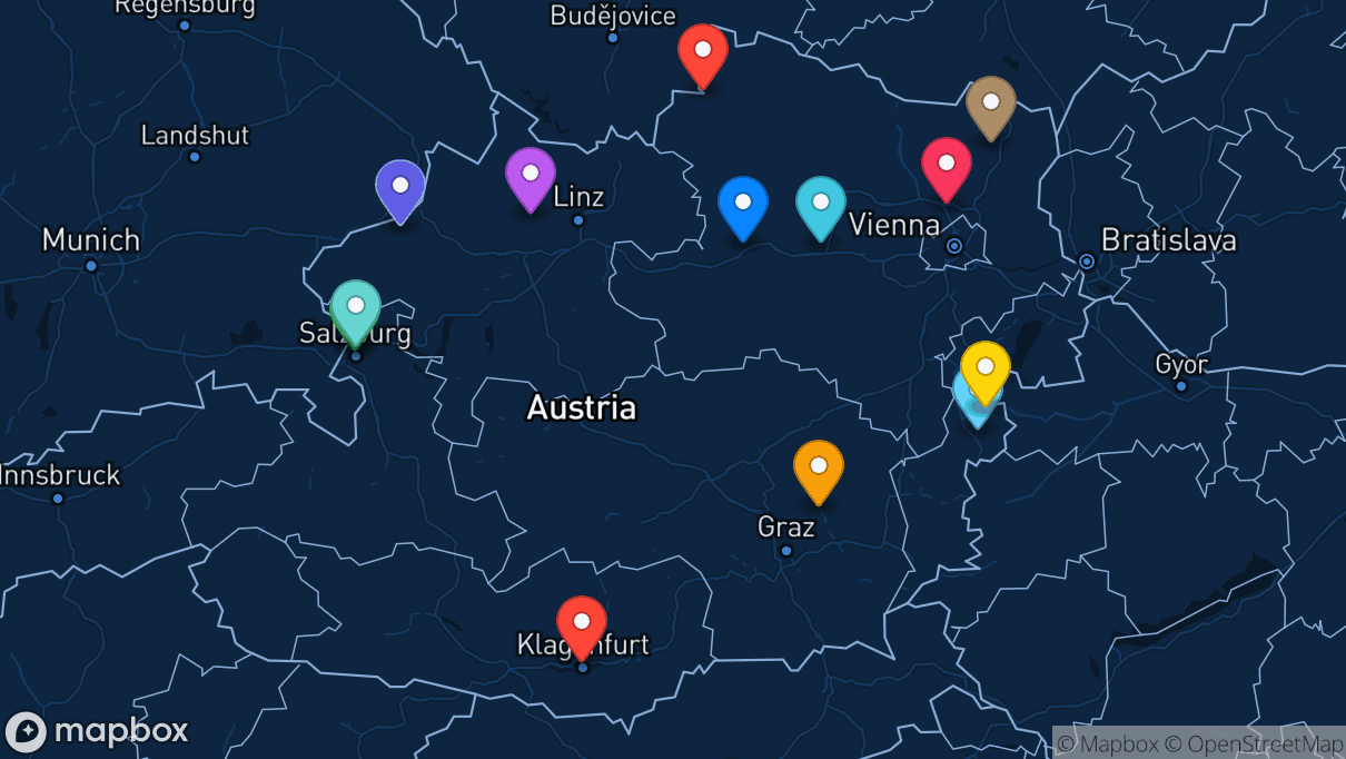 Map of company locations