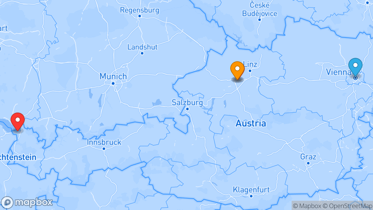 Map of company locations