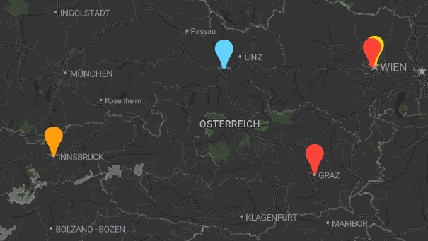 Map of company locations