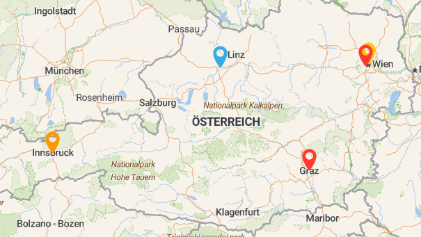 Map of company locations