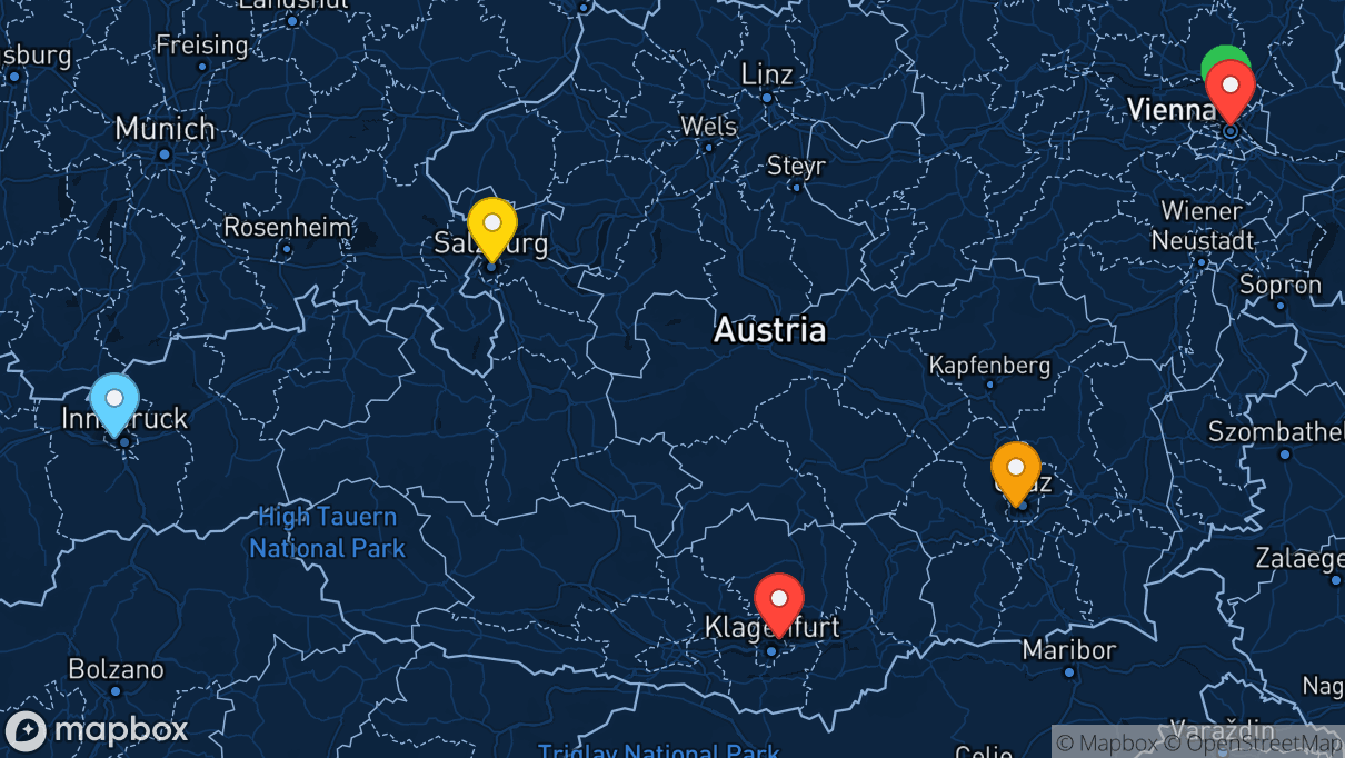 Map of company locations