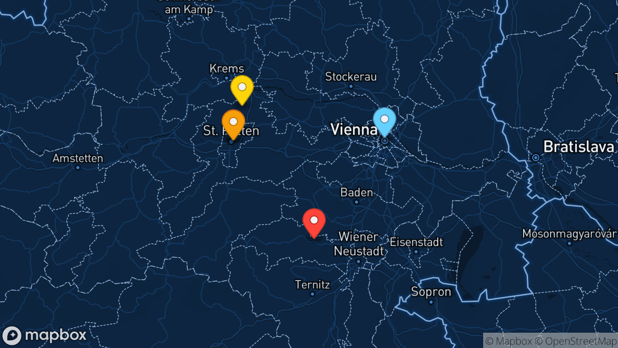 Map of company locations