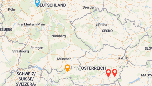 Map of company locations