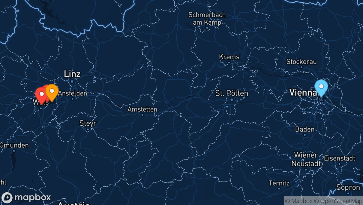 Map of company locations