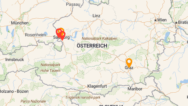 Map of company locations