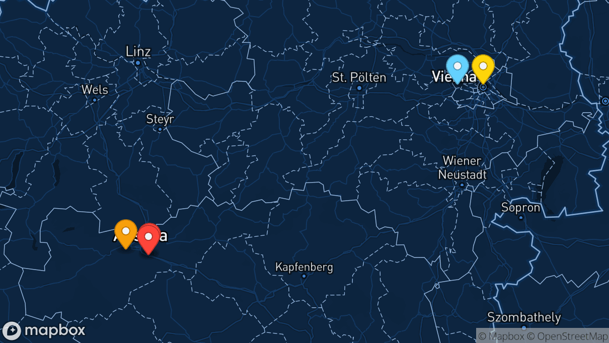 Map of company locations