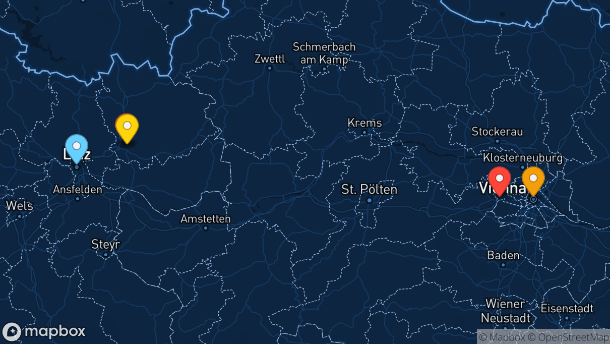 Map of company locations