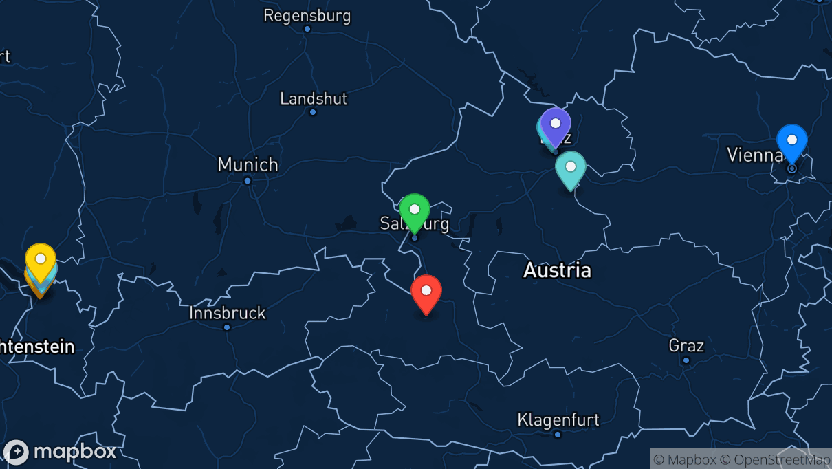 Map of company locations