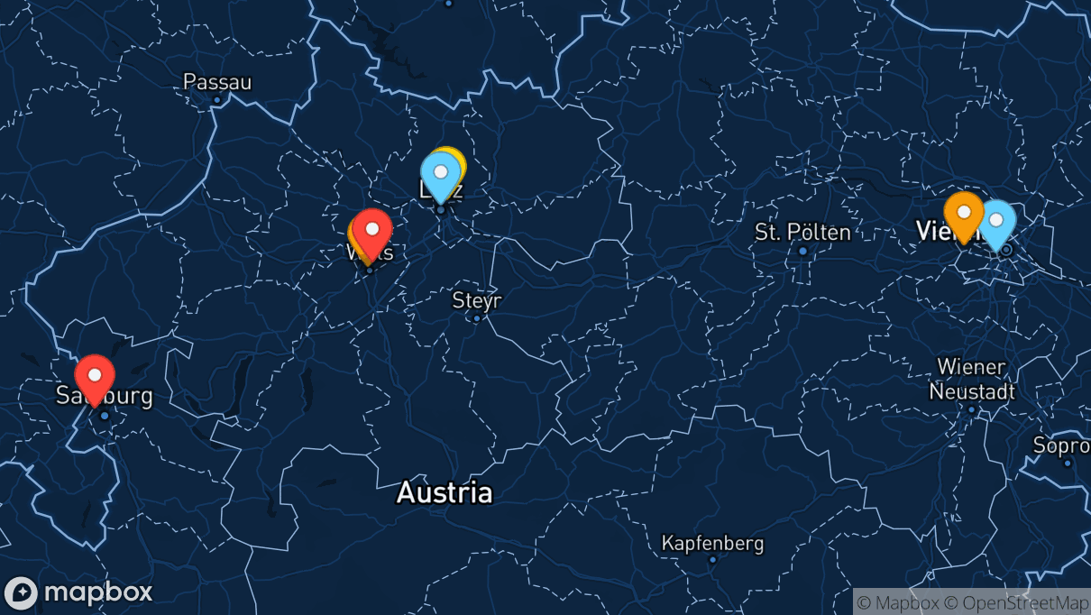 Map of company locations