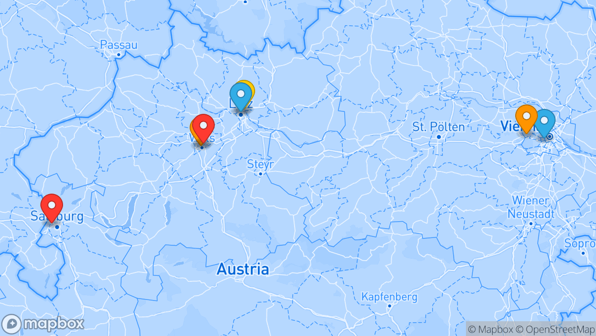 Map of company locations