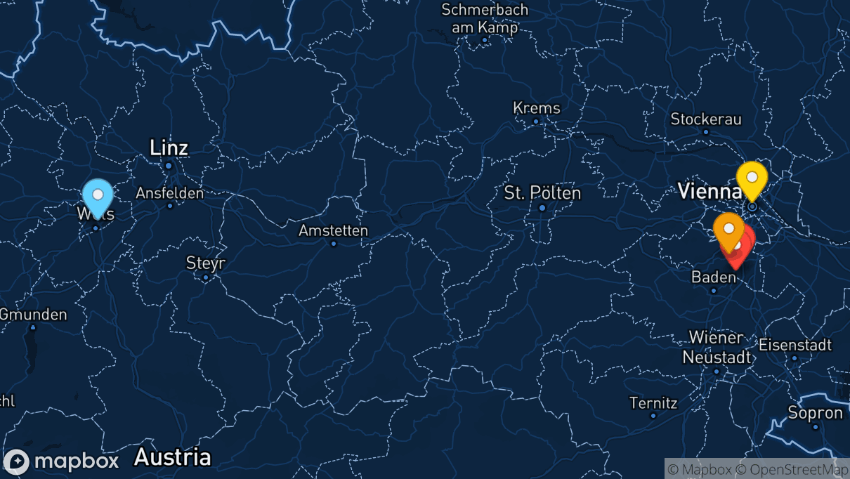 Map of company locations