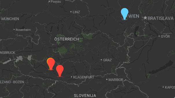 Map of company locations