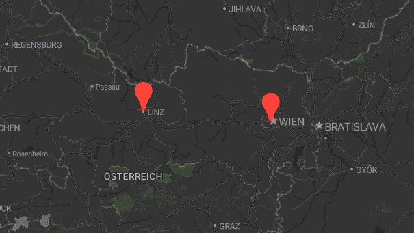 Map of company locations