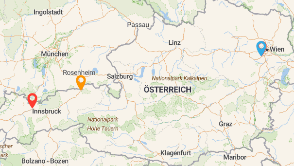 Map of company locations
