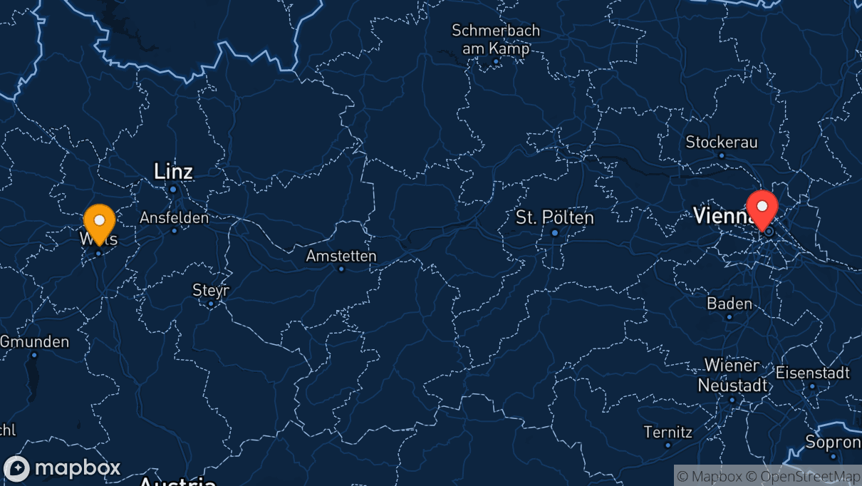 Map of company locations