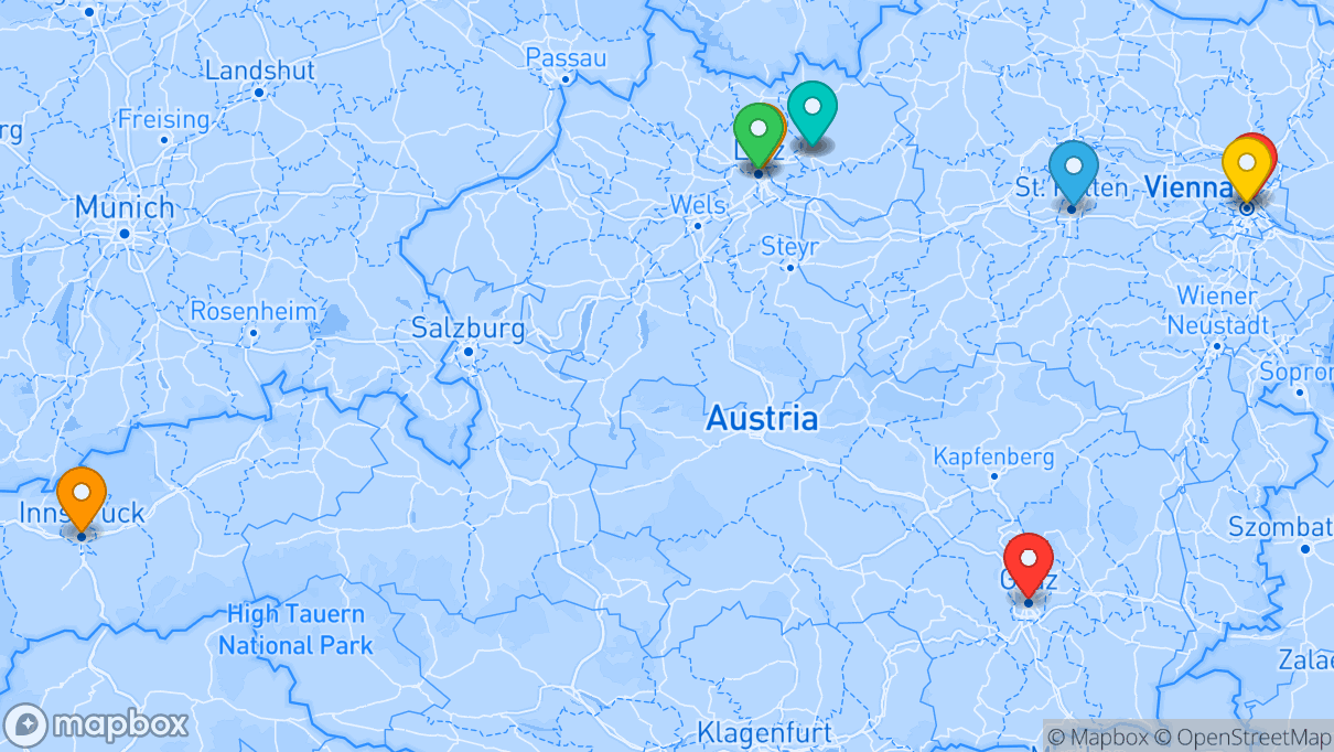 Map of company locations