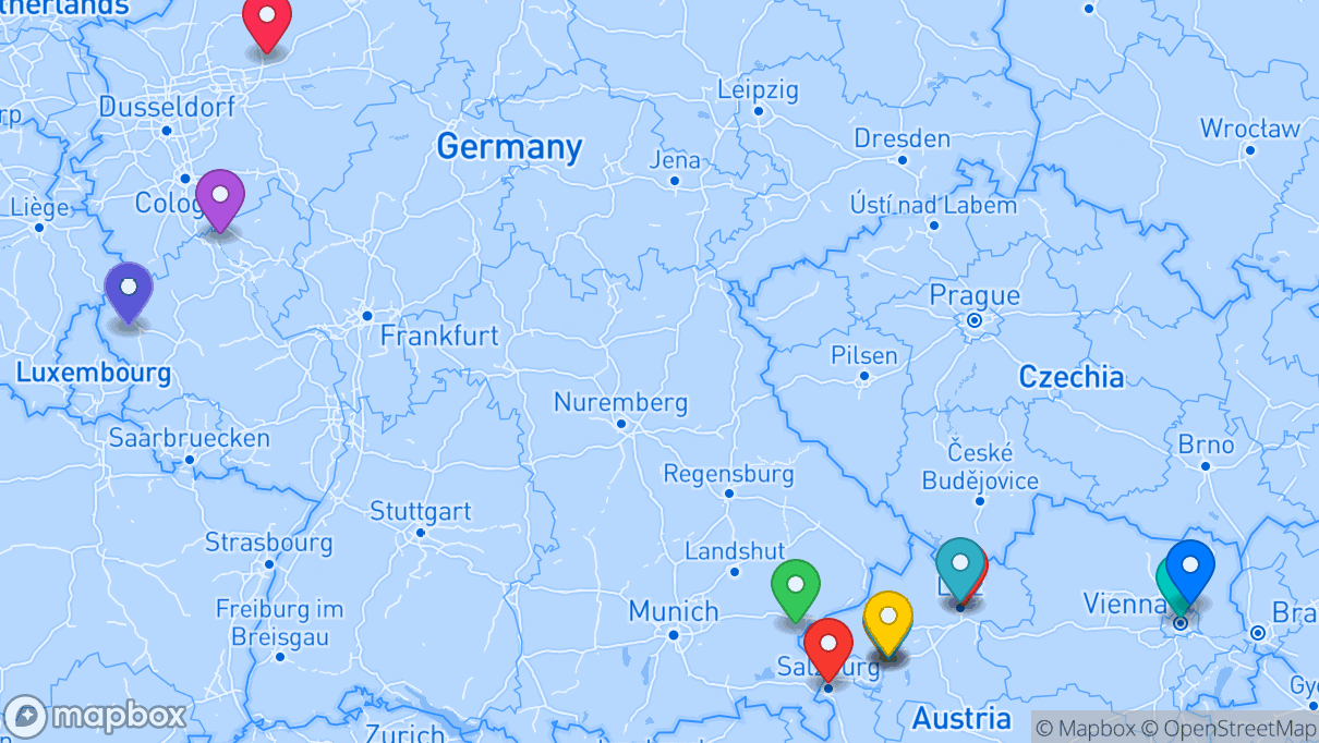 Map of company locations