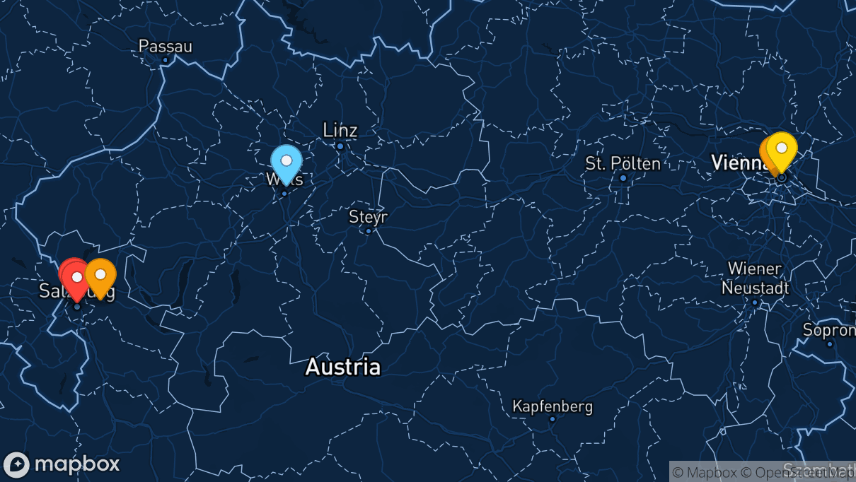 Map of company locations