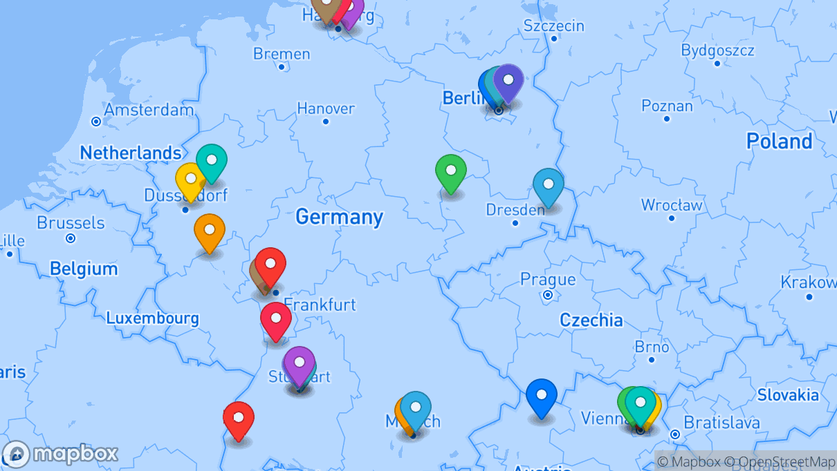 Map of company locations