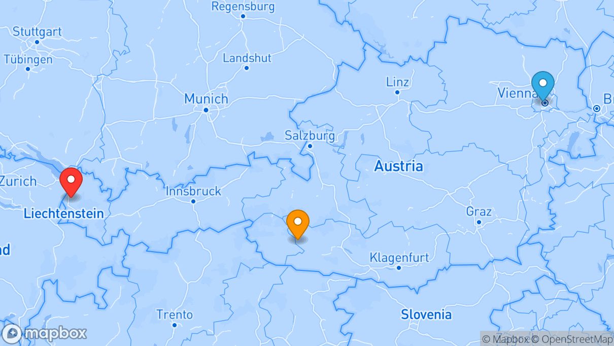 Map of company locations