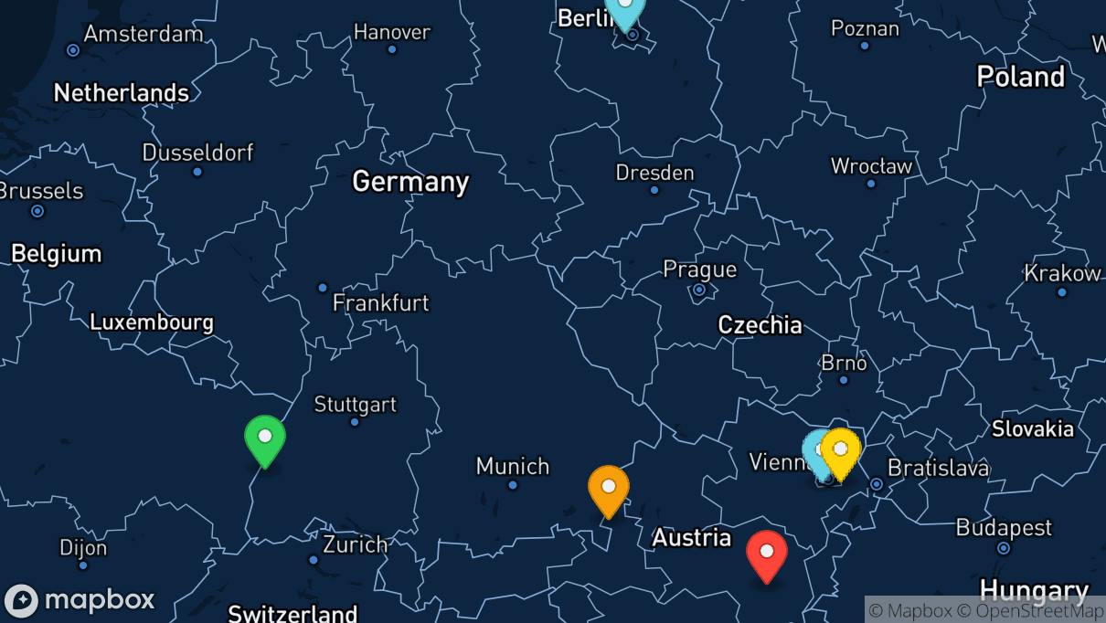 Map of company locations