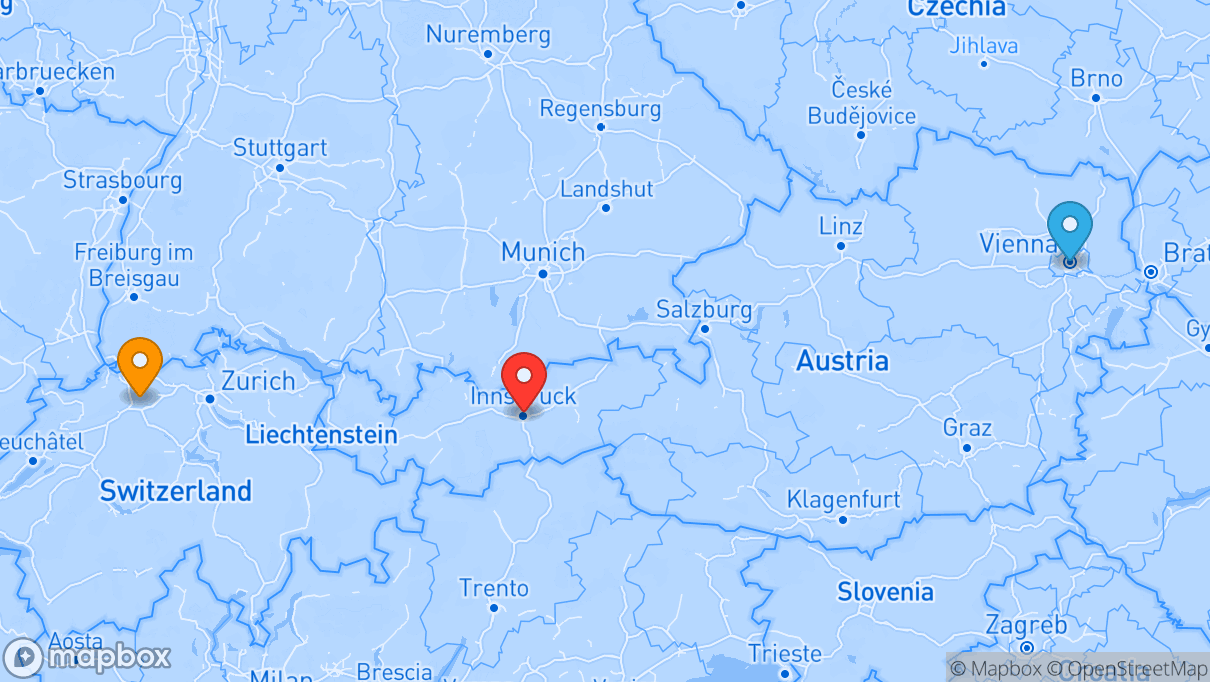 Map of company locations