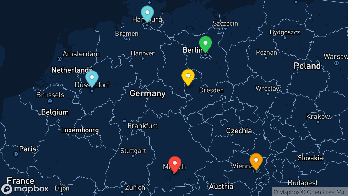 Map of company locations