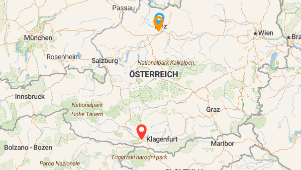 Map of company locations