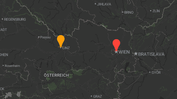 Map of company locations