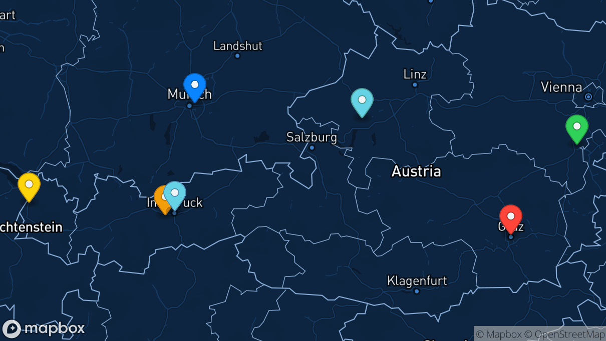 Map of company locations